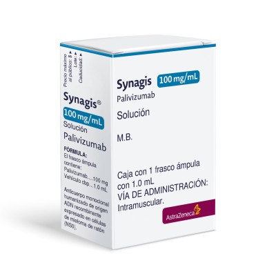Synagis® 100 mg/mL Caja con 1 Frasco Ámpula con 1.0 mL Rx3