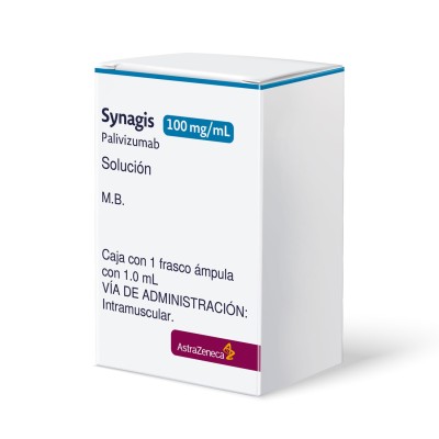Synagis® 100 mg/mL Caja con 1 Frasco Ámpula con 1.0 mL Rx3