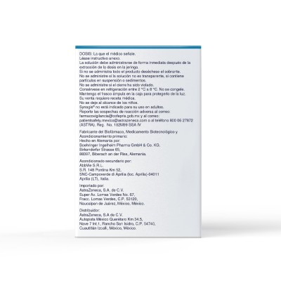Synagis® 100 mg/mL Caja con 1 Frasco Ámpula con 1.0 mL Rx3