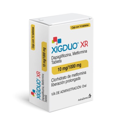 Xigduo XR ® 10 mg/1000 mg Caja con 14 Tabletas Xigduo XR ® 10 mg/1000 mg Caja con 14 Tabletas