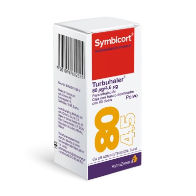 Symbicort® Turbuhaler® 80 mg/4.5 mg Dosificador con 60 Dosis Symbicort® Turbuhaler® 80 mg/4.5 mg Dosificador con 60 Dosis