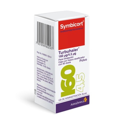 Symbicort® Turbuhaler® 160 mg/4.5 mg Dosificador con 60 Dosis Symbicort® Turbuhaler® 160 mg/4.5 mg Dosificador con 60 Dosis