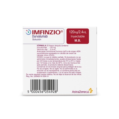 Imfinzio ® 120 mg/2.4 mL Solución Inyectable Imfinzio ® 120 mg/2.4 mL Solución Inyectable