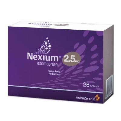 Nexium® 2.5 mg Caja con 28 Sobres de granulado pediátrico Nexium® 2.5 mg Caja con 28 Sobres de granulado pediátrico