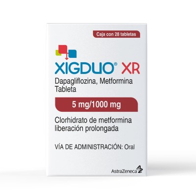 Xigduo ® XR 5 mg/1000 mg Caja con 28 Tabletas