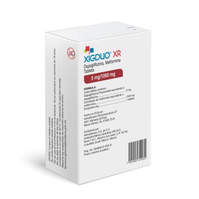 Xigduo ® XR 5 mg/1000 mg Caja con 28 Tabletas