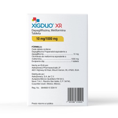 Xigduo ® XR 10 mg/1000 mg Caja con 28 Tabletas