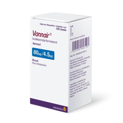 Vannair® 80 mg/4.5 mg Inhalador con 120 Dosis Vannair® 80 mg/4.5 mg Inhalador con 120 Dosis