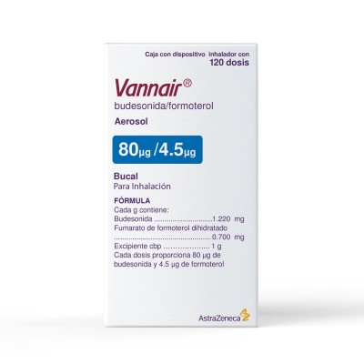 Vannair® 80 mg/4.5 mg Inhalador con 120 Dosis Vannair® 80 mg/4.5 mg Inhalador con 120 Dosis