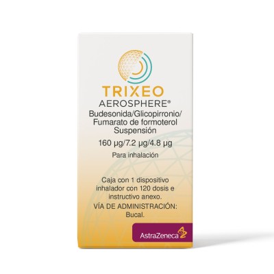 Trixeo Aerosphere ® 160 mg/7.2 mg/4.8 mg Dispositivo con 120 dosis Trixeo Aerosphere ® 160 mg/7.2 mg/4.8 mg Dispositivo con 120 dosis